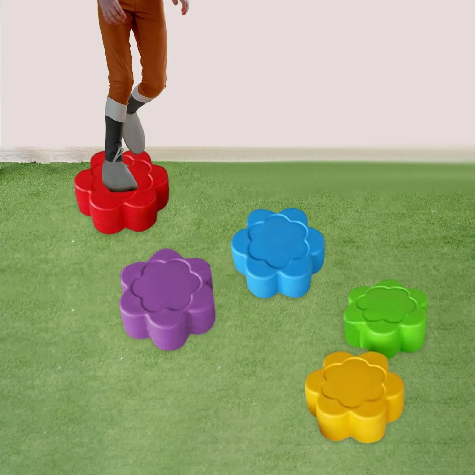 

5Pcs Educational Balancing Training Toys kids Exercise Blocks Kids Stepping Stones for Games Activity Exercise Indoor
