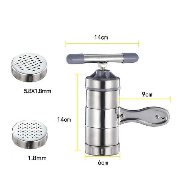 Kézi Rozsdamentes Acél Sajtó Noodle Maker Tésztagép Crank Cutter Gyümölcs Gyümölcsös Edények Készítése Spagetti Konyhai Szerszámok - Image 5