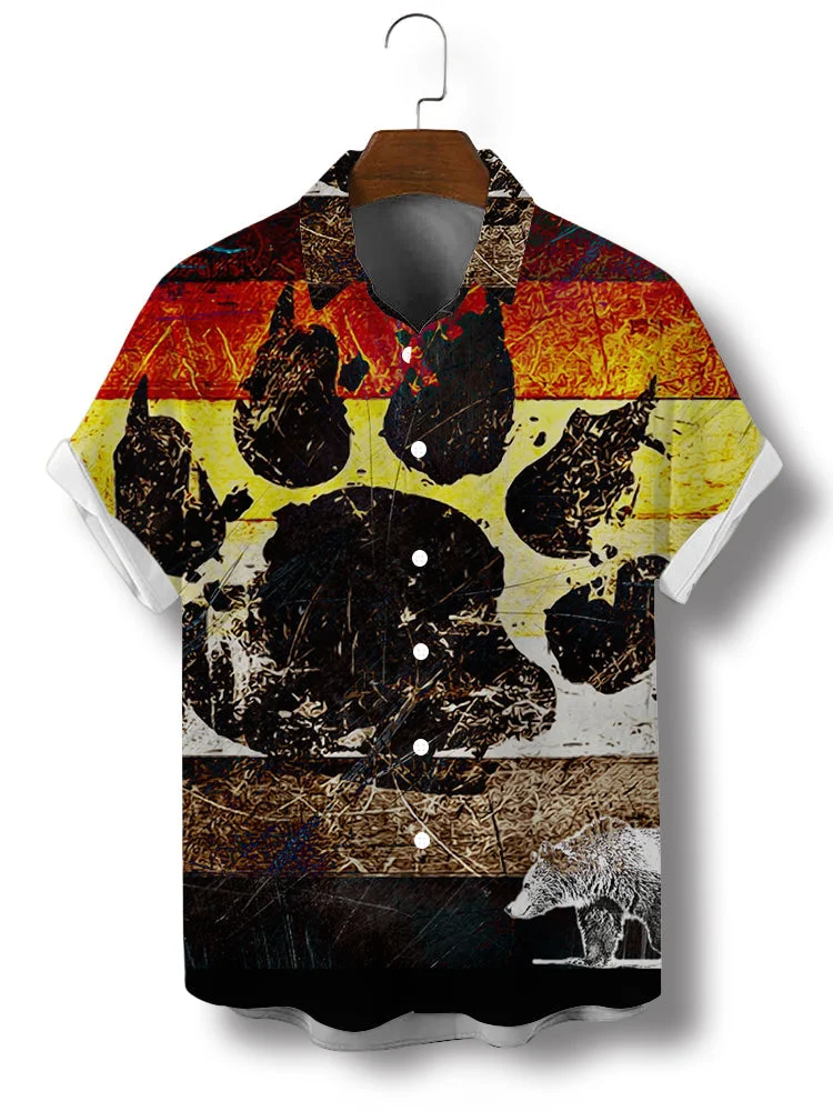 Oversized Animal Print  Sacks For Men Casual Dress Trend Summer Clothes  2023 Tees Designer Shirts Imported-clothing