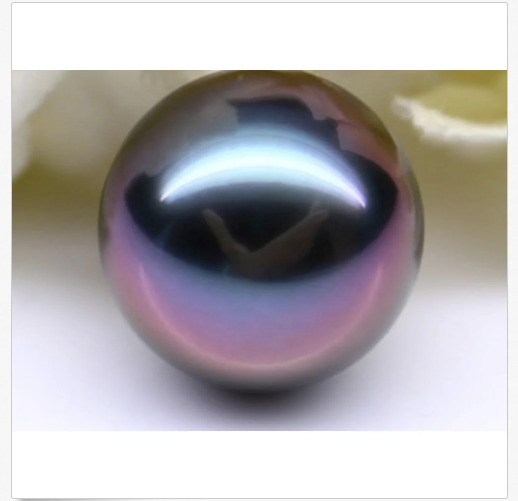 

10-11mm AAA Tahitian Round Black Red Loose Pearl Half Drilled