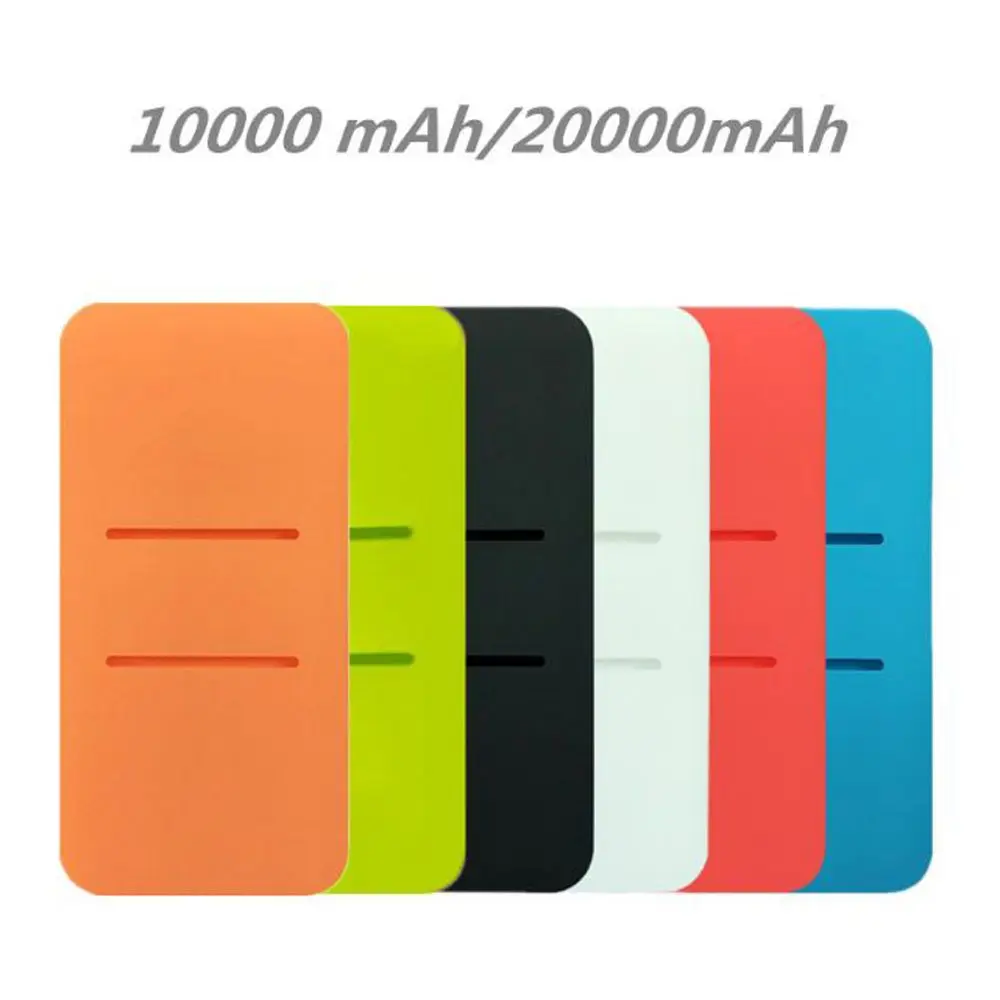 Power Bank Case Xiaomi Powerbank Case Silicone Protector Case Cover for Redmi 20000mah 10000mah Dual USB Port Skin Shell Sleeve Anti-slip Cover