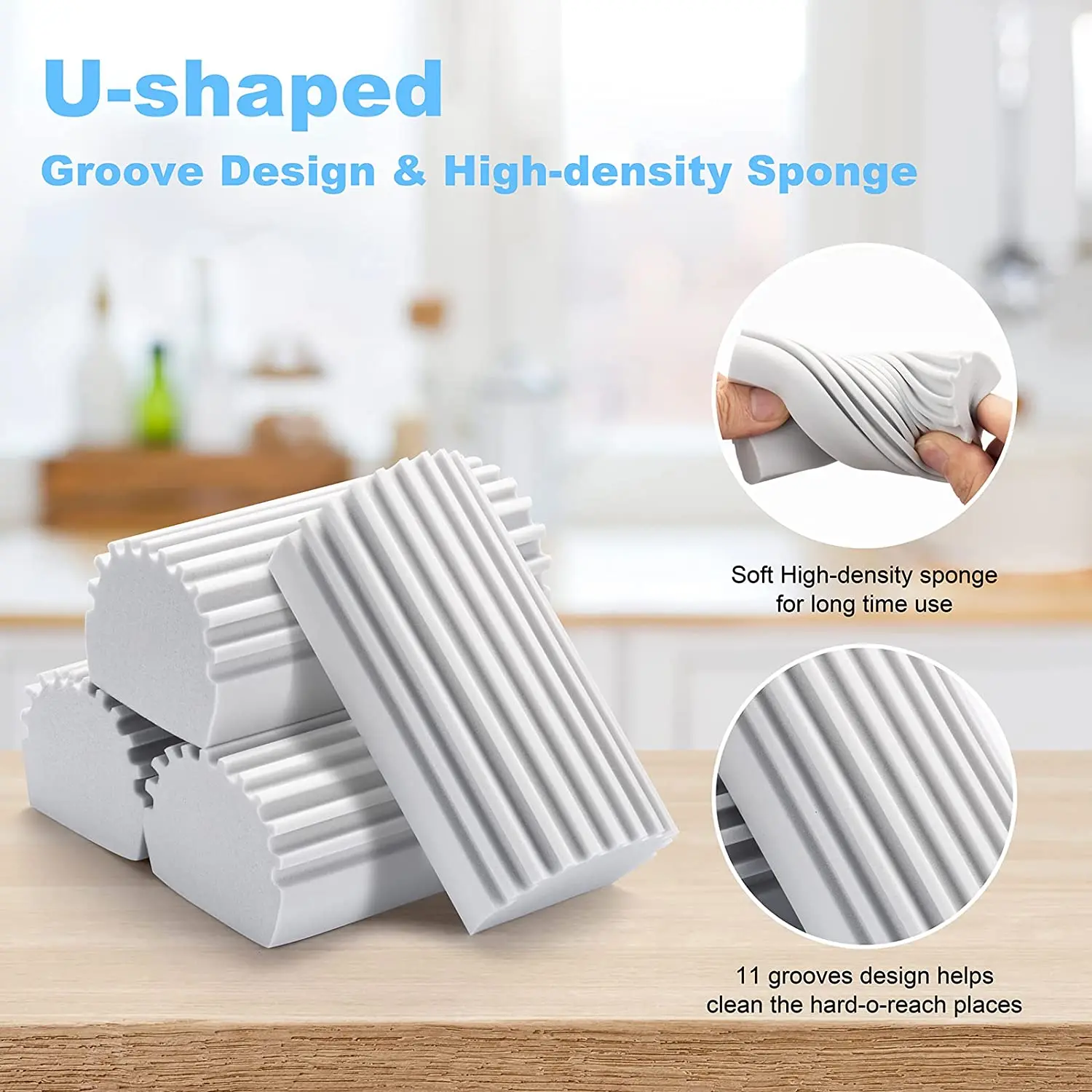 

Magic Damp Clean Duster Sponge Kitchen Household Cleaning Brush Duster Dishwashing Sponges Car Washing Absorbent Sponge Wipe
