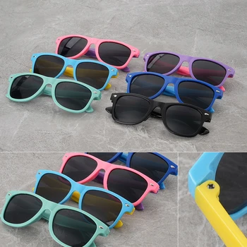 2024 Children's Color blocked Sunglasses for Boys and Girls, UV resistant Sunglasses for Babies, Summer Sunshade Glasses 1