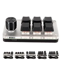 Macro Keyboard Red Switch Macro Keyboard Plug and Play Ergonomic Customized Knobs USB Mini Keypad for Desktop PC USB Mini Keypad 6