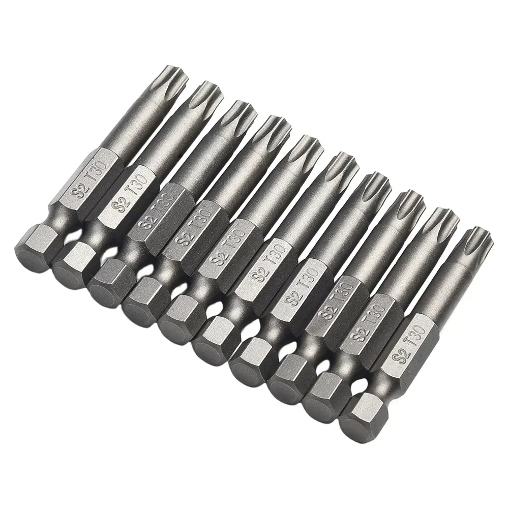 COMOK 10er-Set Torx-Schraubendreher-Bits T30, 50 Mm, Magnetisch – Für Sichere Schrauben & Werkzeuge