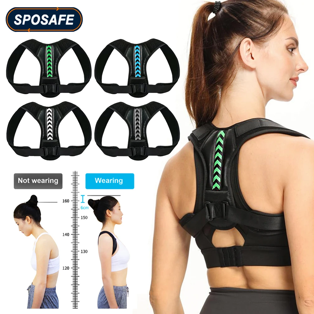 Medical Adjustable Clavicle Posture Corrector Upper Back Brace Shoulder Lumbar Support Belt Correction for Men Woemen | Спорт и