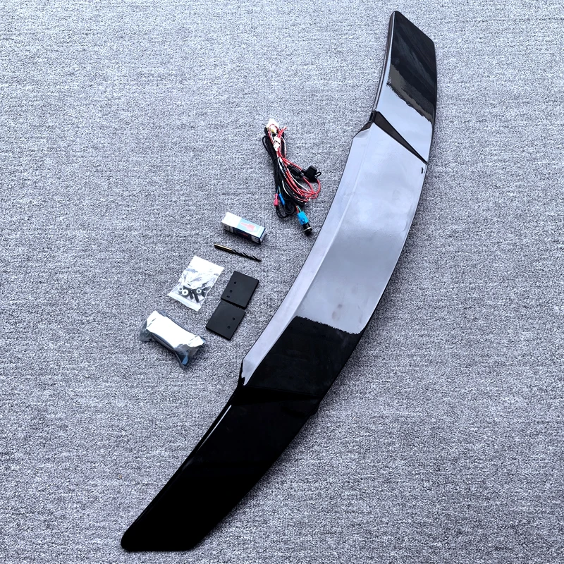 Per berlina universale ascensore elettrico spoiler intelligente luce a led ala del bagagliaio ABS nero lucido e modifica dell'auto dall'aspetto carbonio - Image 6