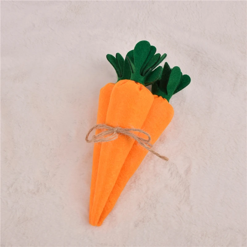 19cm Easter Ornament Carrot Fabric Bunny Carrot Simulation Vegetables for Home Table Decor Spring Easter Party Supplies Kids Toy food model,vegetable ornaments
