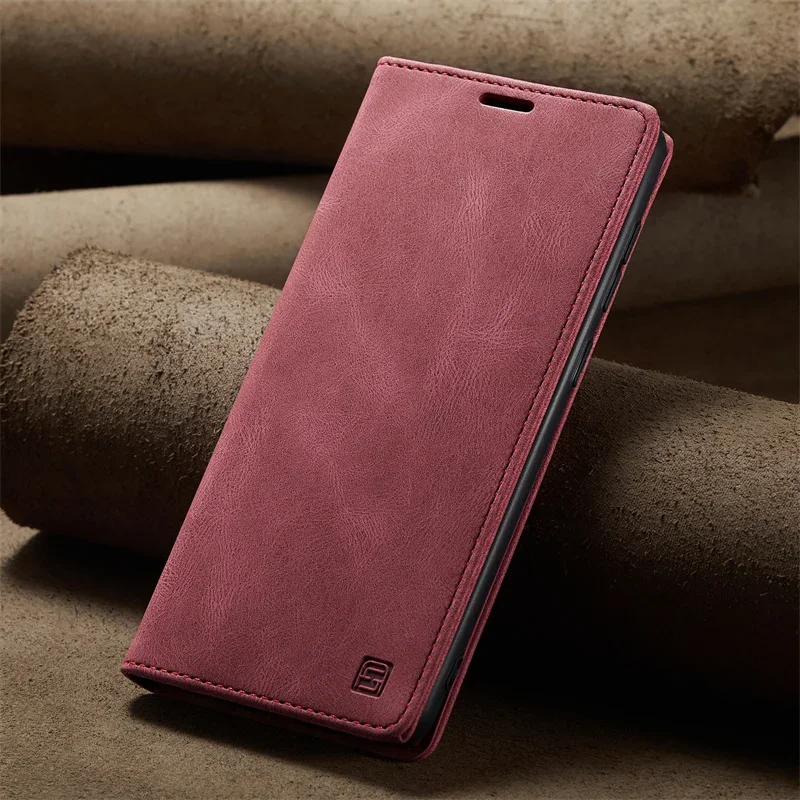 Premium Magnetic Leather Flip Wallet Phone Case with Card Holder