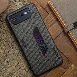 Bamboo Woven Texture Pattern Design Simple Phone Case for ROG Phone 8 Pro (Grey)