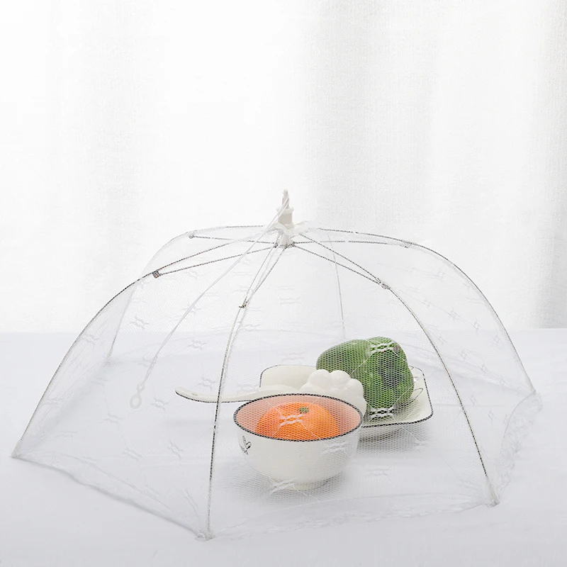 Portable Umbrella Style Food Cover Anti Mosquito Meal Cover Lace Table Home Using Food Kitchen Gadgets Cooking Tools