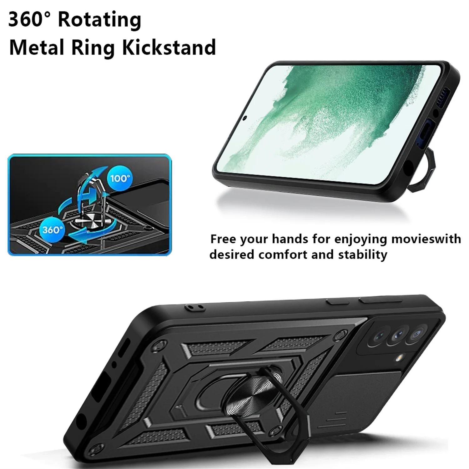 Premium Magnetic Car Phone Holder Case - Shockproof Armor Design