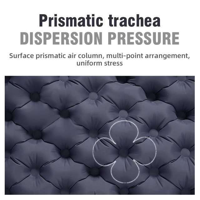 PACOONE Outdoor Camping Double Inflatable Mattress Extra Wide Sleeping Pad Ultralight Folding Bed Sleeping Mat Car Travel Mat 2