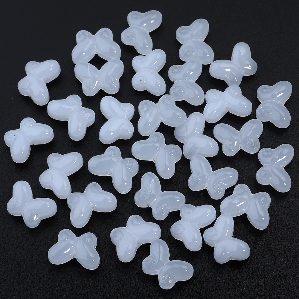 Colorful Glass Butterfly Lampwork Beads - 50pcs for Jewelry Making & DIY Accessories