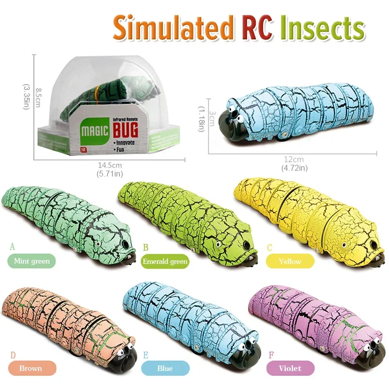 Infrared Remote Control Insect Animal Worm Mock Fake RC Toy Animal Trick Novelty Jokes Prank Kids Adult Random Color Gifts