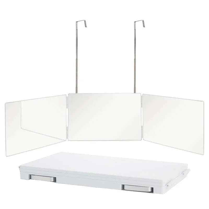 مرآة قابلة للطي ثلاثية الجوانب بزاوية 360 درجة، مر...