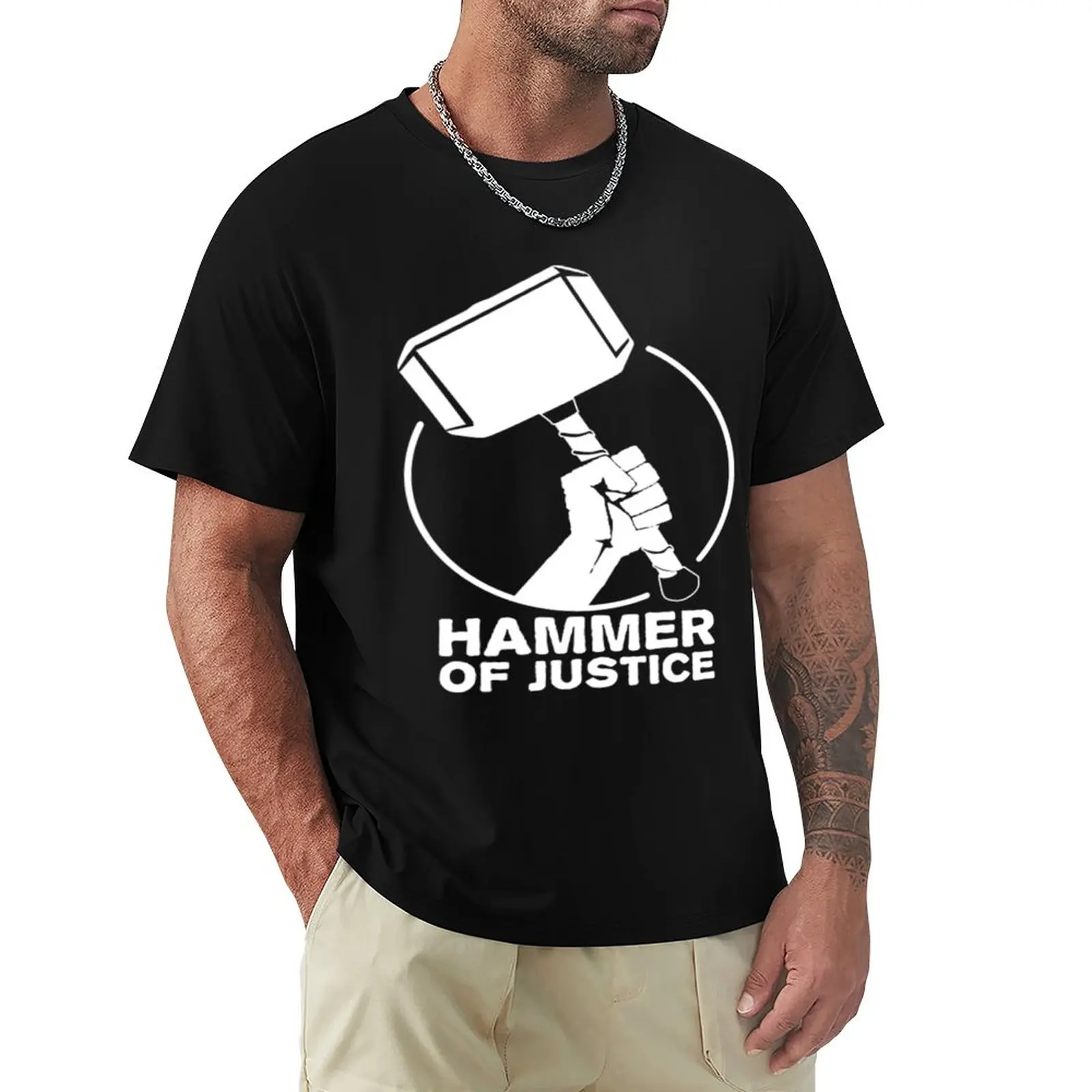 Justice Hammer T-Shirthammer Of Justice T-Shirt Vestiti Estivi Vestiti Estetici Magliette Per Uomo