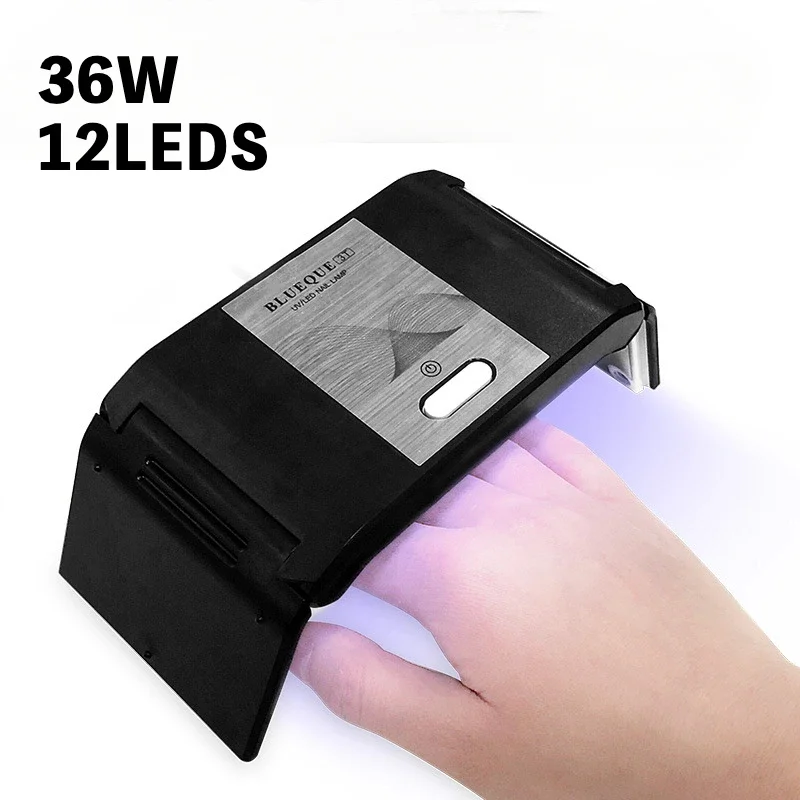 12LEDs Portable UV LED Nail Dryer for Drying Nail Gel Polish Folding Magnetic Attraction Smart Sensor Lamp UV Light for Nails