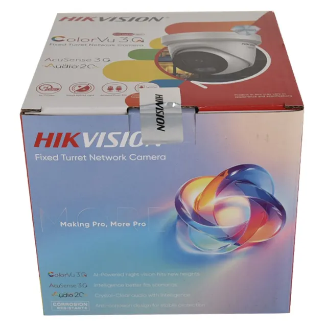 Hikvision 4MP IP Camera DS-2CD2347G3-LI2UY Smart Hybrid Light ColorVu Built-in Dual Mic 4K 24/7 Colorful Turret Network Camera 5