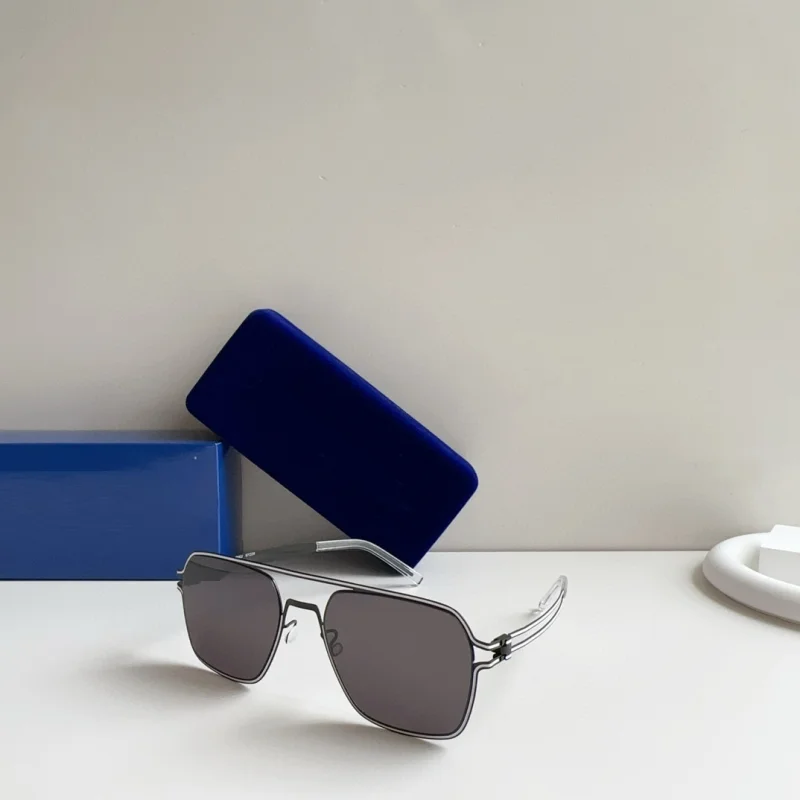 Deutschland Marke Design Schraubenlose Sonnenbrille Titan Ultraleicht Platz Mode Männer Sonnenbrille Große RIKU Gläser Auge Hohe Qualität – Detail 20