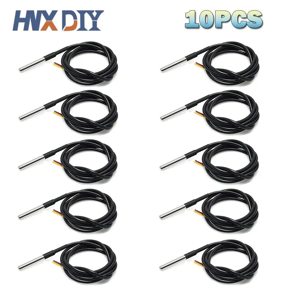 10PCS Waterproof DS18B20 thread temperature probe temperature sensor ...