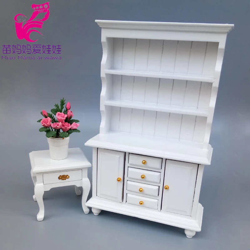 Dollhouse Furniture Three Layers Display Cabinet Ornaments Mini Doll House Furnishing 1:12