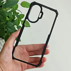 XUNDD Airbags Shockproof Transparent Case with Camera Protection for Redmi Turbo 4 Pro (Black)