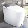 Smart Toilet Heated Seat with Auto Flush Foot Kick Flush Warm Wash，One Piece Toilet with Bidet Built in Night Light LED Display 1