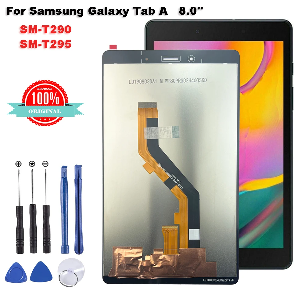 

Оригинальный ЖК-дисплей для Samsung Galaxy Tab, задний Дисплей 8,0 дюйма, цифровой преобразователь сенсорного экрана в сборе, запасные части