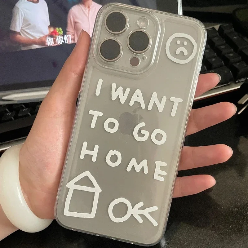 I Want To Go Home Clear Soft TPU Phone Case