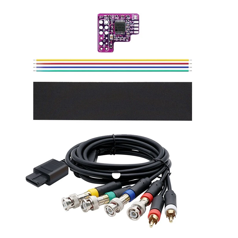 N64 RGB MOD+RGB Cable For N64 NTSC Consoles RGB Module Chip For Nintendo 64 NTSC Modified RGB Output Module Easy Install