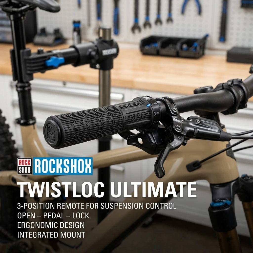 ROCKSHOX-Twistloc Ultimate REMOTE 3Pオープンペダルとロック、2P