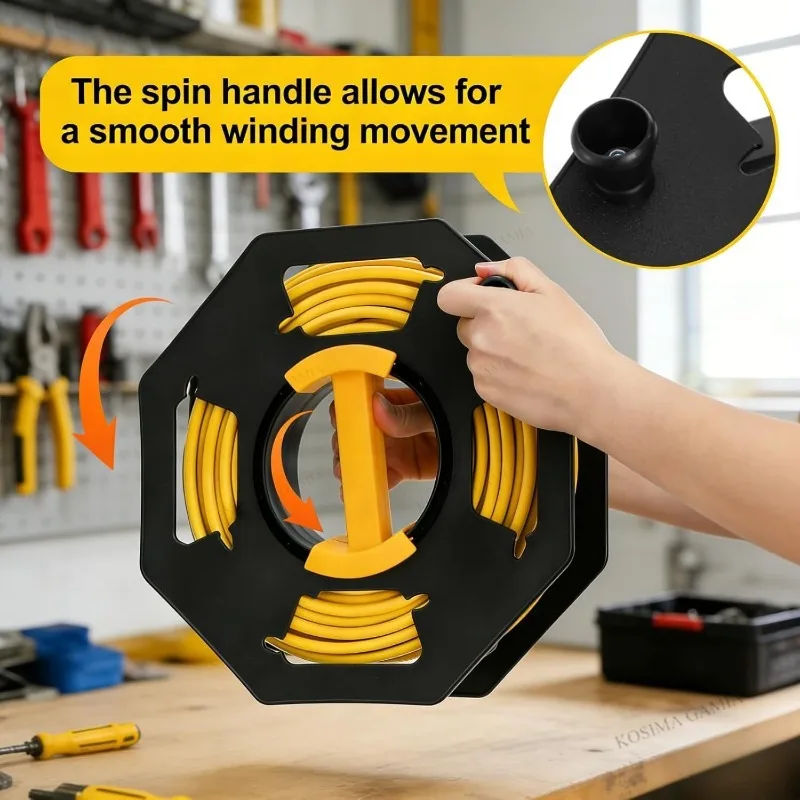 Heavy-Duty Cable Storage Reel and Organizer
