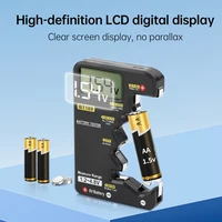 BT189 Battery Tester LCD Display Universal Battery Checker for AA AAA 9V 1.5V/3V Button Cell Batteries Monitor LED Digital 2