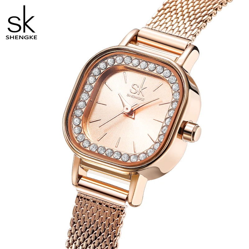 

New Fashion Watch for Women Luxury Quartz Stainless Steel Wristwatch Valentine’s Gift Casual Trip Shopping Clock Rhinestone Dial