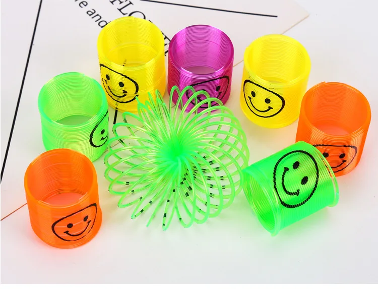 12PCS Mini Rainbow Magic Springs Toys Happy Face Unicorn Kids Birthday Party Favors Classroom Prizes Goodie Bag Pinata Fillers
