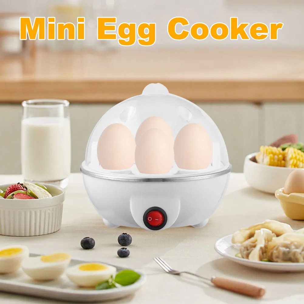 Electric Egg Cooker with Auto Shut-Off Feature and 7 Egg Capacity for Hard and Soft Boiled Eggs at Home