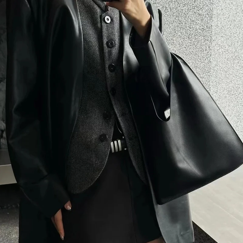 Ladies Designer New Soft Leather Dumpling Bag Fashion Leisure Versatile Handbag PU Leather Armpit Underarm Shoulder Bag