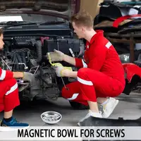 Magnet Bowl Parts Holder Stainless Steel Dish Parts Tray Screw Bowl Magnetic Bolt Holder Tray Portable Versatile Magnet Parts 1
