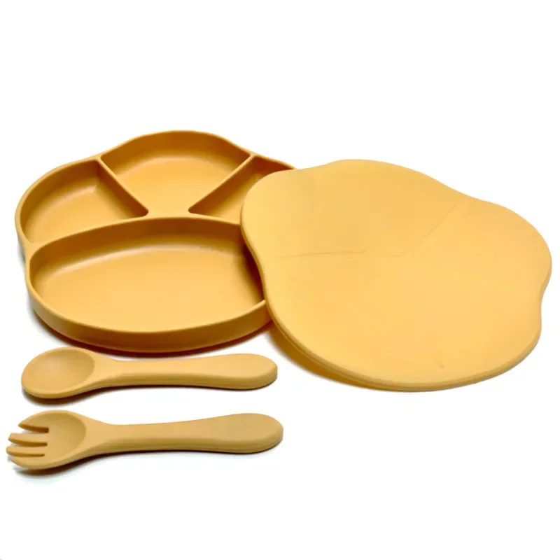 Silicone Children's Meal Plate Supplemental Meal Plate Children's Suction Cup Silicone Meal Plate Drop-proof Suction Cup Bowl 5