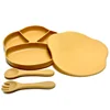Silicone Children's Meal Plate Supplemental Meal Plate Children's Suction Cup Silicone Meal Plate Drop-proof Suction Cup Bowl 5