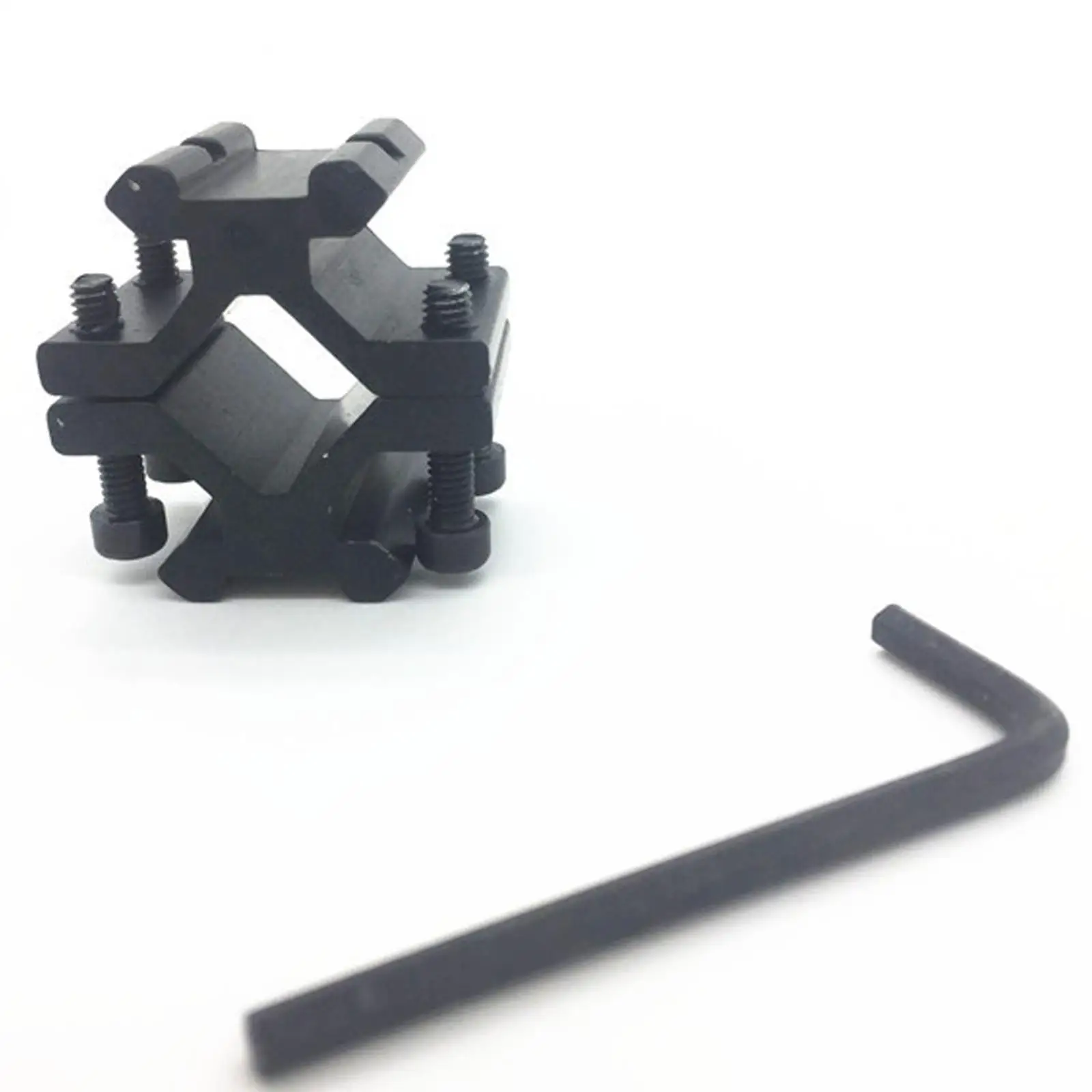 Aluminum Alloy Accessories for Rifle Carabine Adjustable Adapter with Rail Tube Mount for Picatinny Base Rail Mount Clamp