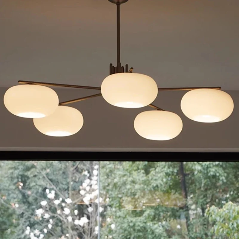 

Persimmon chandeliers, Nordic used lights, living room lights, bedroom lights, simple modern dining room, retro cream style