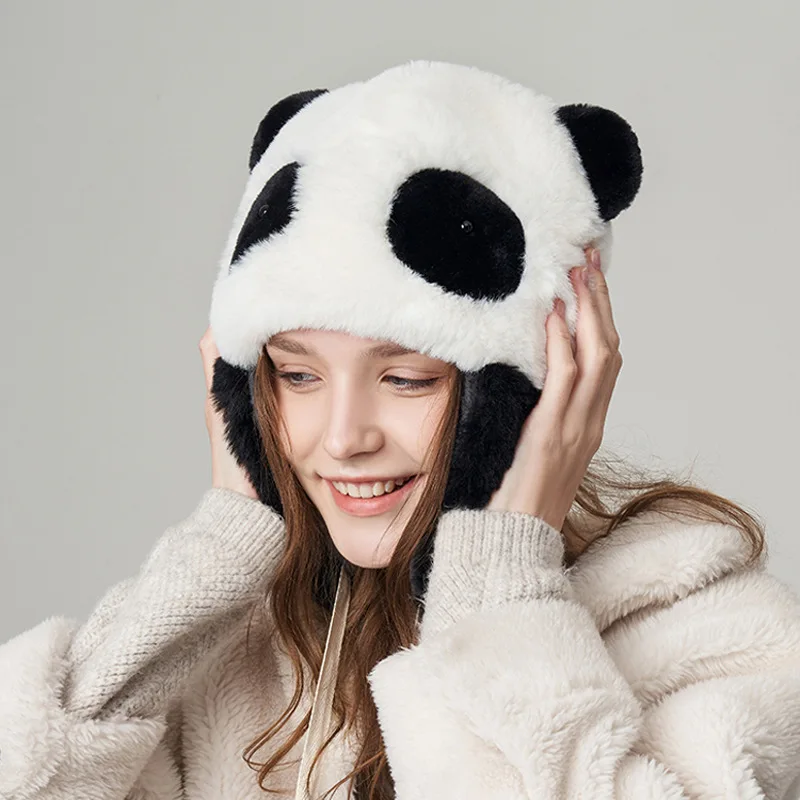 

Plush Hats Winter Women Warm Hat Cute Bomber Hats Men Women Casual Beanie Animal Skullies Beanies Chic Brand Designer Bonnets