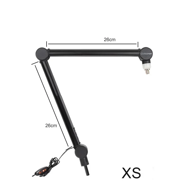 2026 MA618 ALCTRON 디럭스 알루미늄 시저 암 마이크 스탠드, 조절 가능한 방송 녹음용, 유연한 서스펜션 마운트 포함