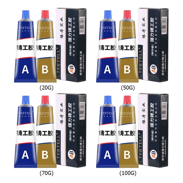 1/10box Magic AB Repair Glue Strong Metal Repair Glue Heat Resistance Cold  Weld Metal Repair Adhesive Casting Glue for Welding