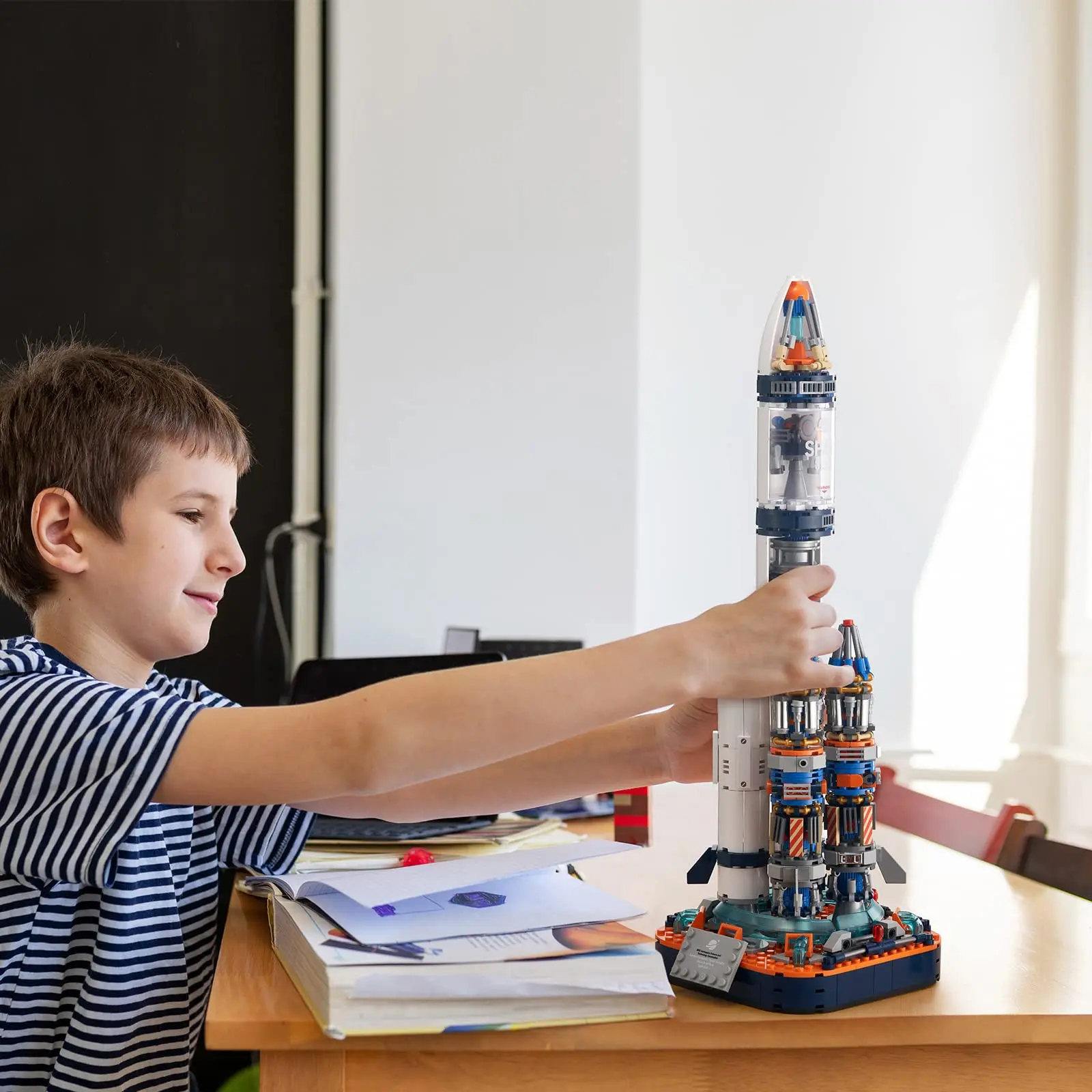 

Creativity Rocket Space Lunar Research Base Building Blocks Space Exploration Toys Building Kit For Adults And Kids Compatible