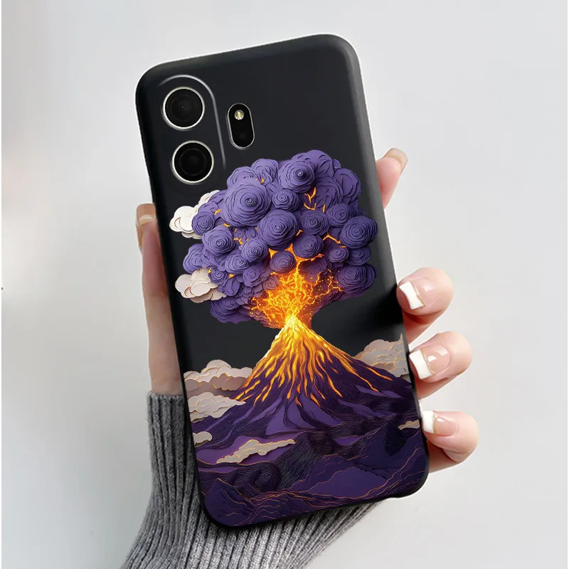 Aesthetic Cute Cat Cartoon Shockproof Silicone TPU Back Cover