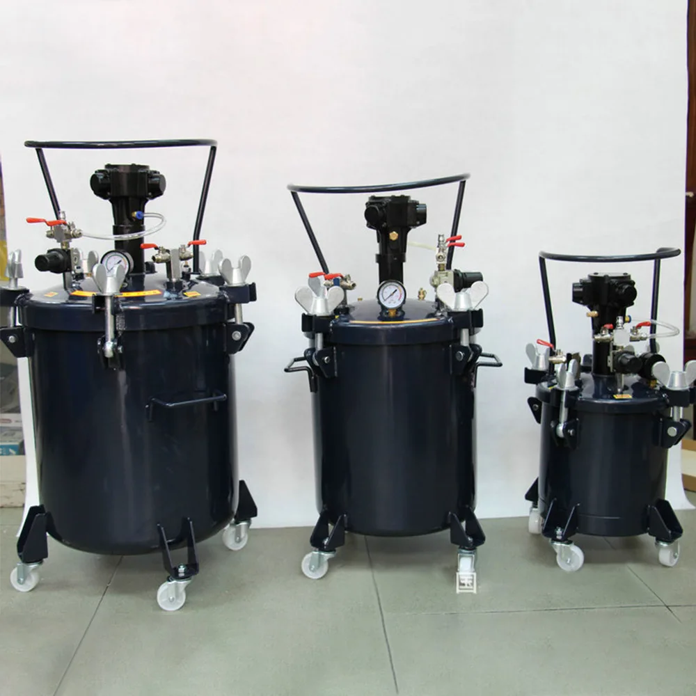 Pressure Pot 30L 40L Spray Paint Pressure Pot Tank with pneumatic Mixing Agitator Paint Tank