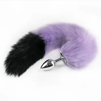 Plush Fox Tail Metal Butt Plug for Women Furry Butt Plug Stainless Steel Anal Toys Tail Adult Sex Toys Couples Cosplay Game 3